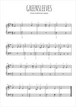 Téléchargez l'arrangement pour piano de la partition de angleterre-greensleeves en PDF